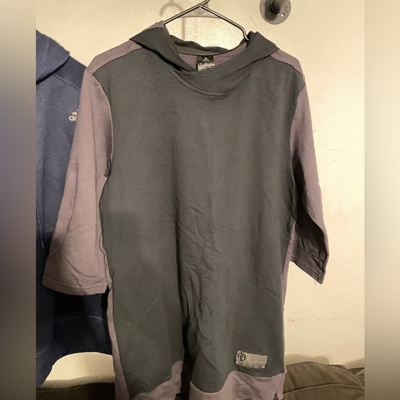 Adidas Sweatshirt Hoodie Bundle Lot of 4 Men's Large Gray Brown Black Pre-Owned - Picture 5 of 8